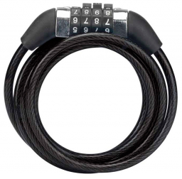 Combination lock+spiral cable 8 x 1200 mm